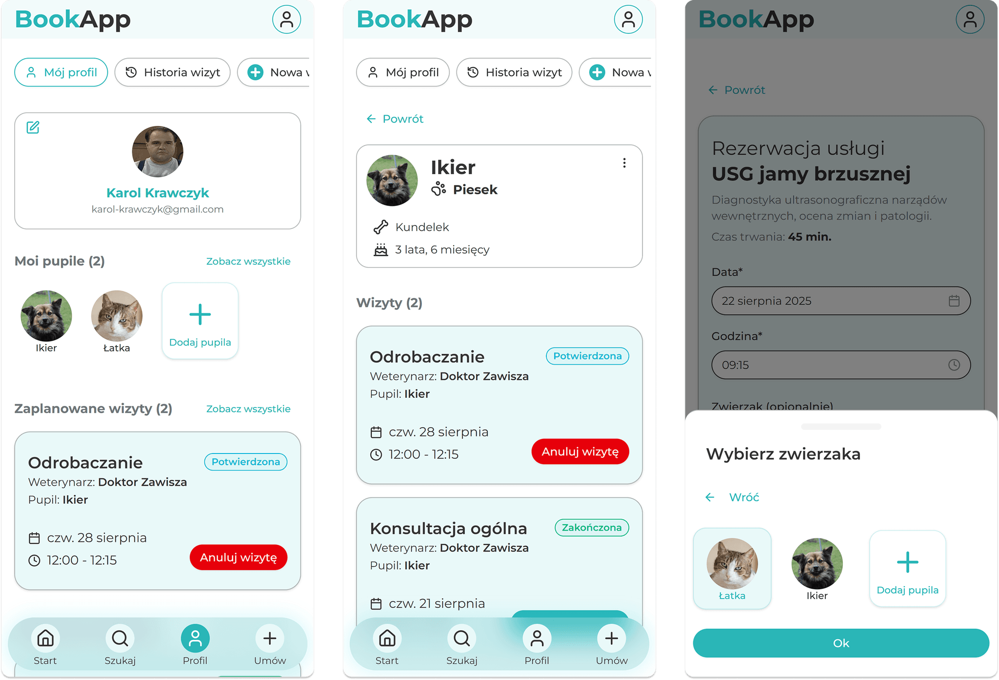 Panel klienta systemu BookApp